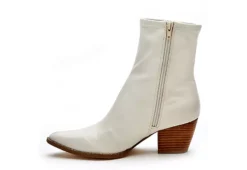 Coconuts Womens Kyra Ankle Western Boot - Bone -Rack Room Footwear Sales US 01 303526 03