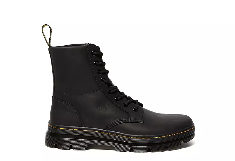 Dr. Martens Dr.martens Womens Combs Combat Boot - Black 2 Dr. Martens Dr.martens Womens Combs Combat Boot - Black - Image 2