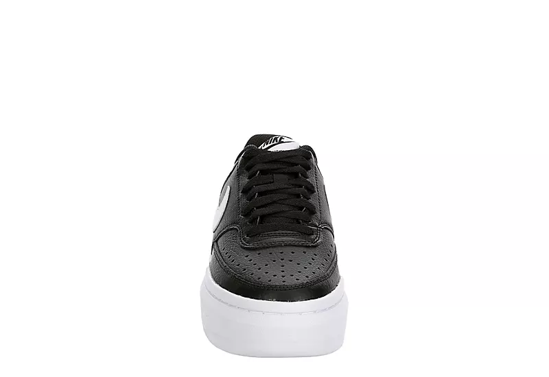 Nike Womens Court Vision Alta Sneaker - Black 3 Nike Womens Court Vision Alta Sneaker - Black - Image 3