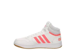 Adidas Womens Hoops 3.0 Mid Top Sneaker - White -Rack Room Footwear Sales US 01 400745 03