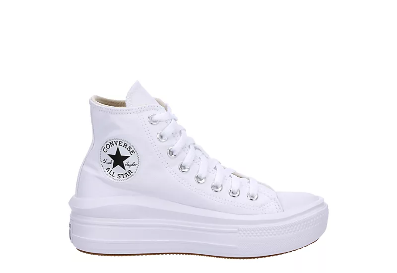 Converse Womens Chuck Taylor All Star Move High Top Sneaker - White 2 Converse Womens Chuck Taylor All Star Move High Top Sneaker - White - Image 2