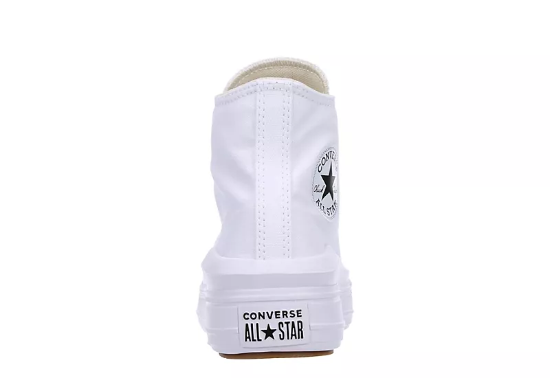 Converse Womens Chuck Taylor All Star Move High Top Sneaker - White 5 Converse Womens Chuck Taylor All Star Move High Top Sneaker - White - Image 5