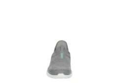 Skechers Womens Go Walk 6 Quick Fit Slip-ins Walking Shoe - Grey -Rack Room Footwear Sales US 01 401390 02