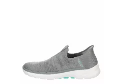 Skechers Womens Go Walk 6 Quick Fit Slip-ins Walking Shoe - Grey -Rack Room Footwear Sales US 01 401390 03