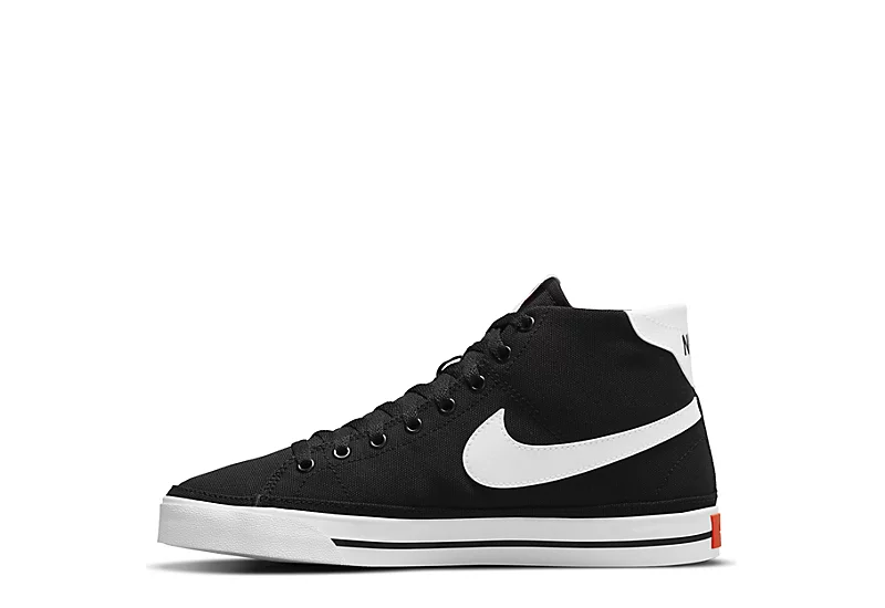 Nike Womens Court Legacy Mid Sneaker - Black 3 Nike Womens Court Legacy Mid Sneaker - Black - Image 3