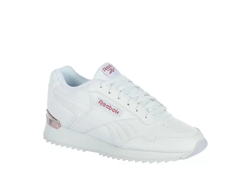 Reebok Womens Glide Ripple Clip Sneaker - White 1 Reebok Womens Glide Ripple Clip Sneaker - White