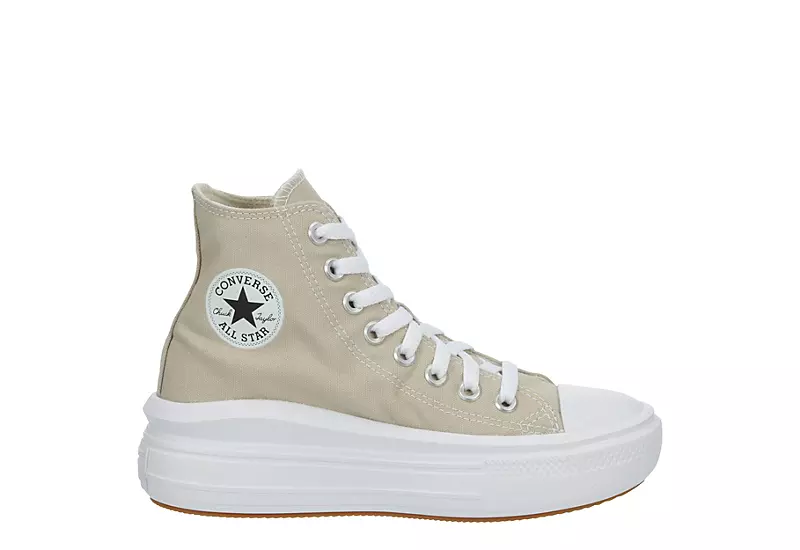 Converse Womens Chuck Taylor All Star Move High Top Sneaker - Stone 2 Converse Womens Chuck Taylor All Star Move High Top Sneaker - Stone - Image 2