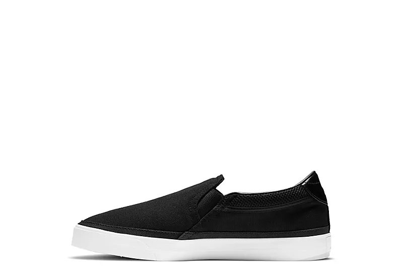 Nike Womens Court Legacy Slip On Sneaker - Black 3 Nike Womens Court Legacy Slip On Sneaker - Black - Image 3